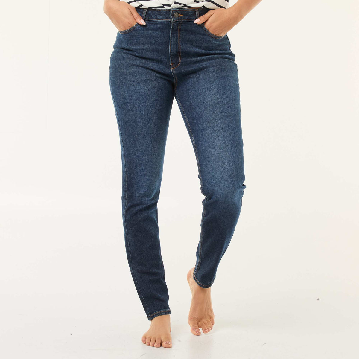 Pantallona Slim xhins - L30 RINSE1