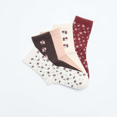 Pack of 5 pairs of socks PINK