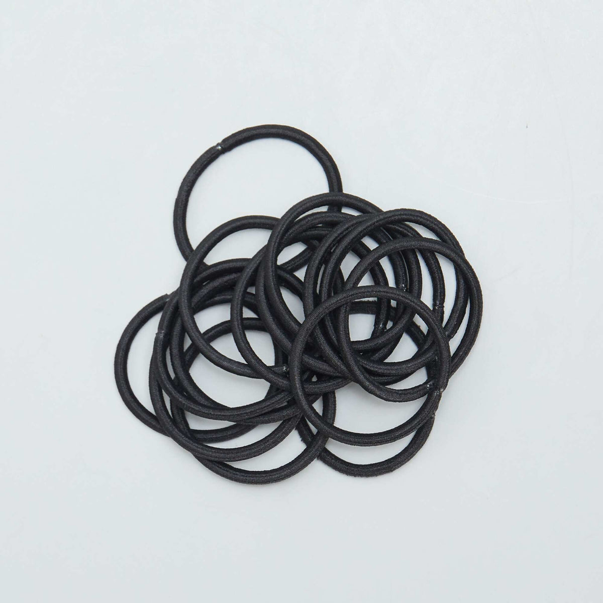 Pack of 15 hair ties BLACK