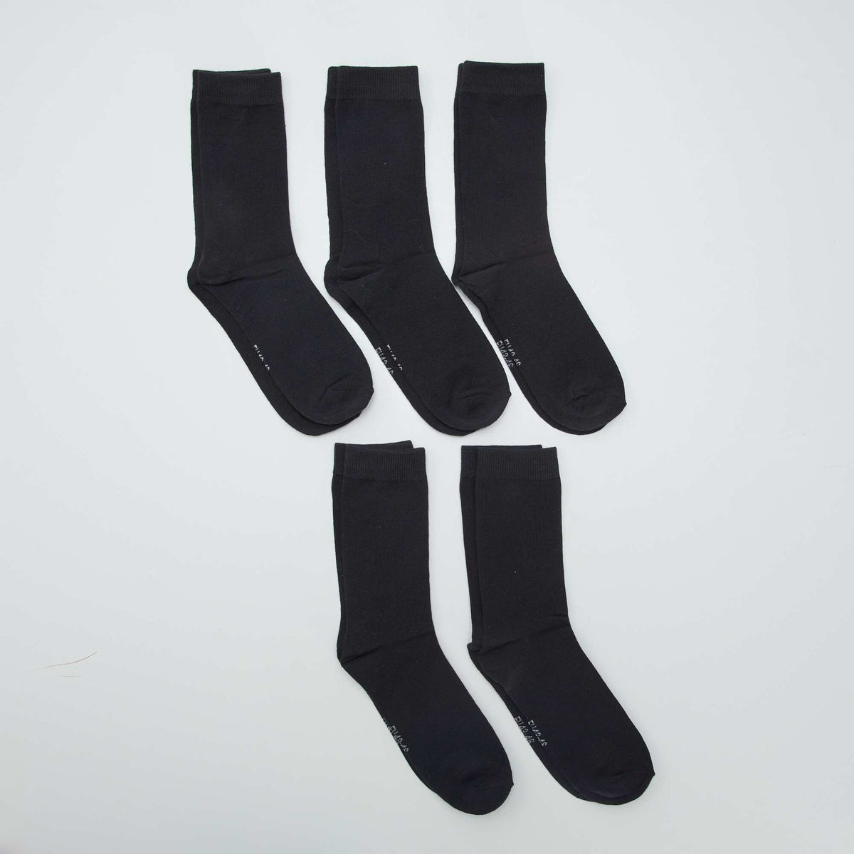 Pack of 5 Pairs of Socks BLACK