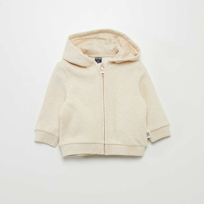 Zip-up hoodie BEIGE