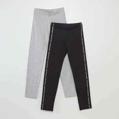 Pack of 2 pairs of leggings BLACK