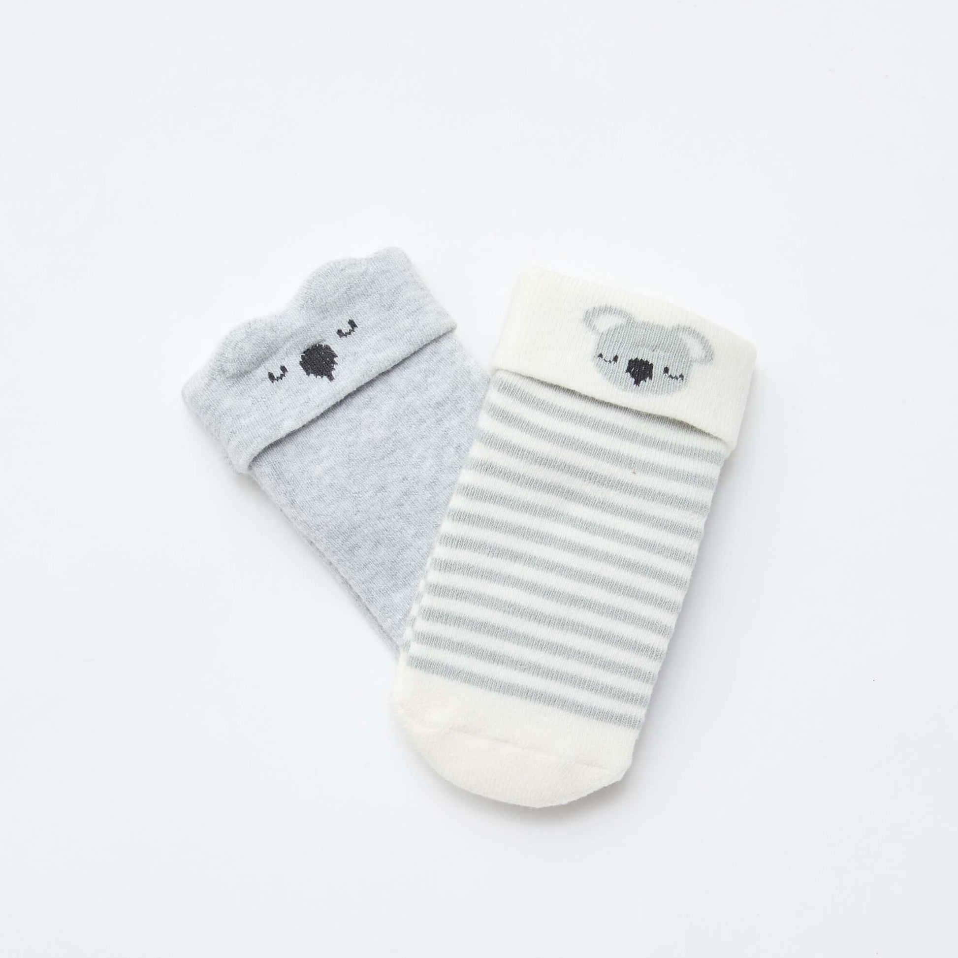 2-Pack Newborn Socks GREY