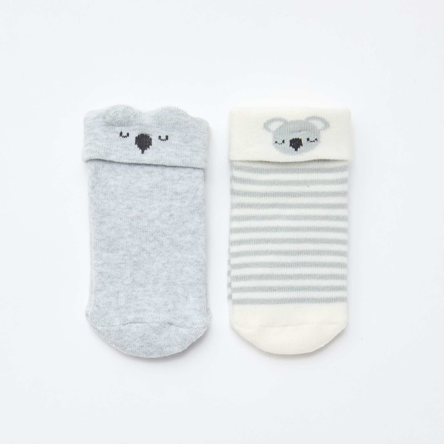 2-Pack Newborn Socks GREY