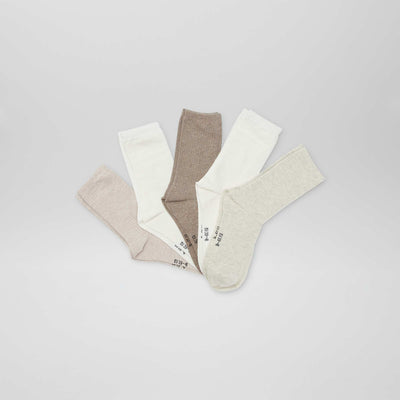 5-pack of socks BEIGE