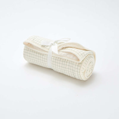 Printed blanket with fleecy lining WHITE