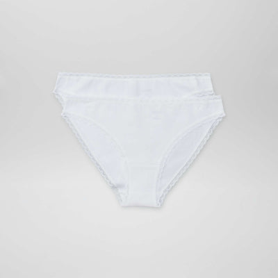 Pack of 2 Cotton Briefs WHITE