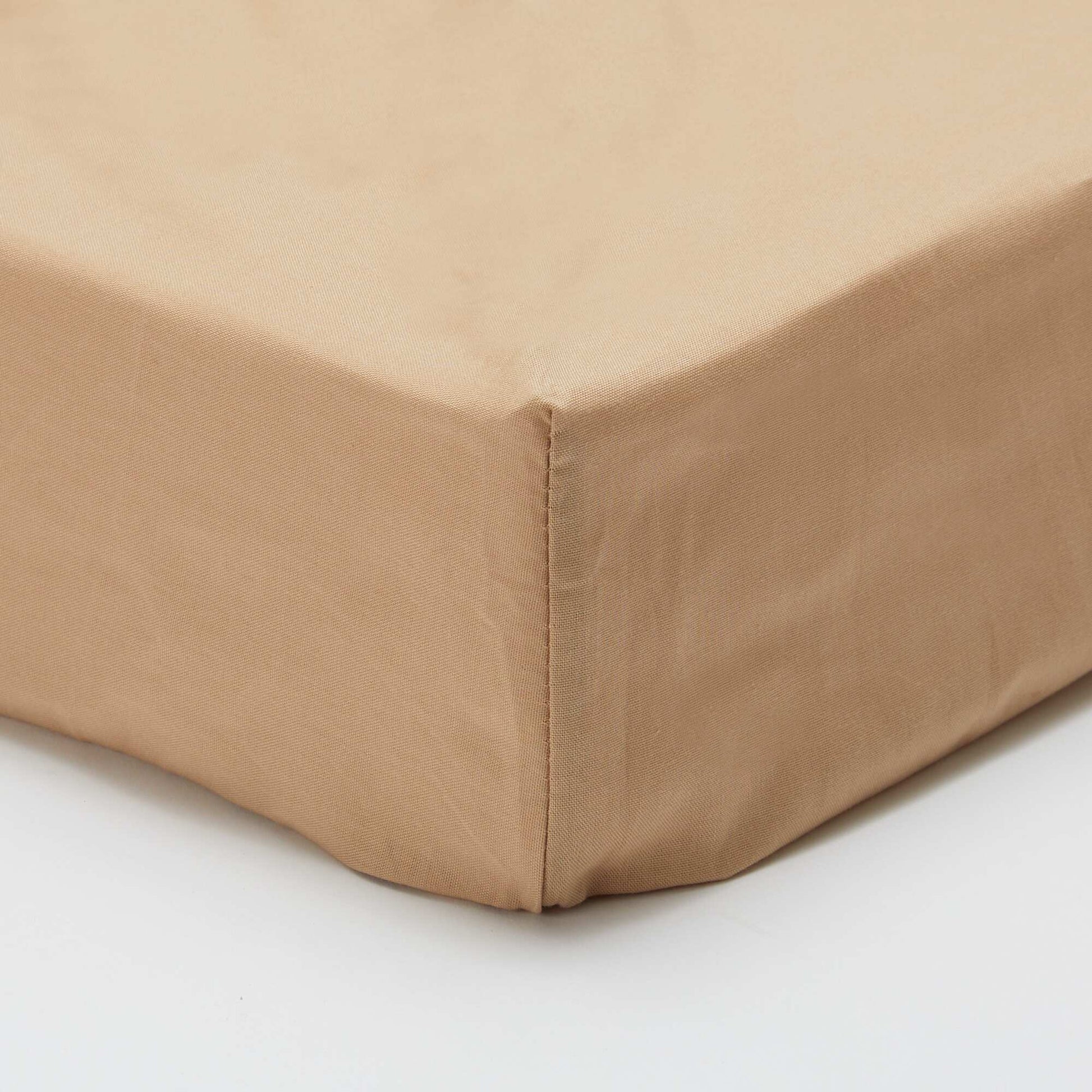Fitted sheet for 1 person  90 x 190 cm  cotton - Kiabi Home BEIGE