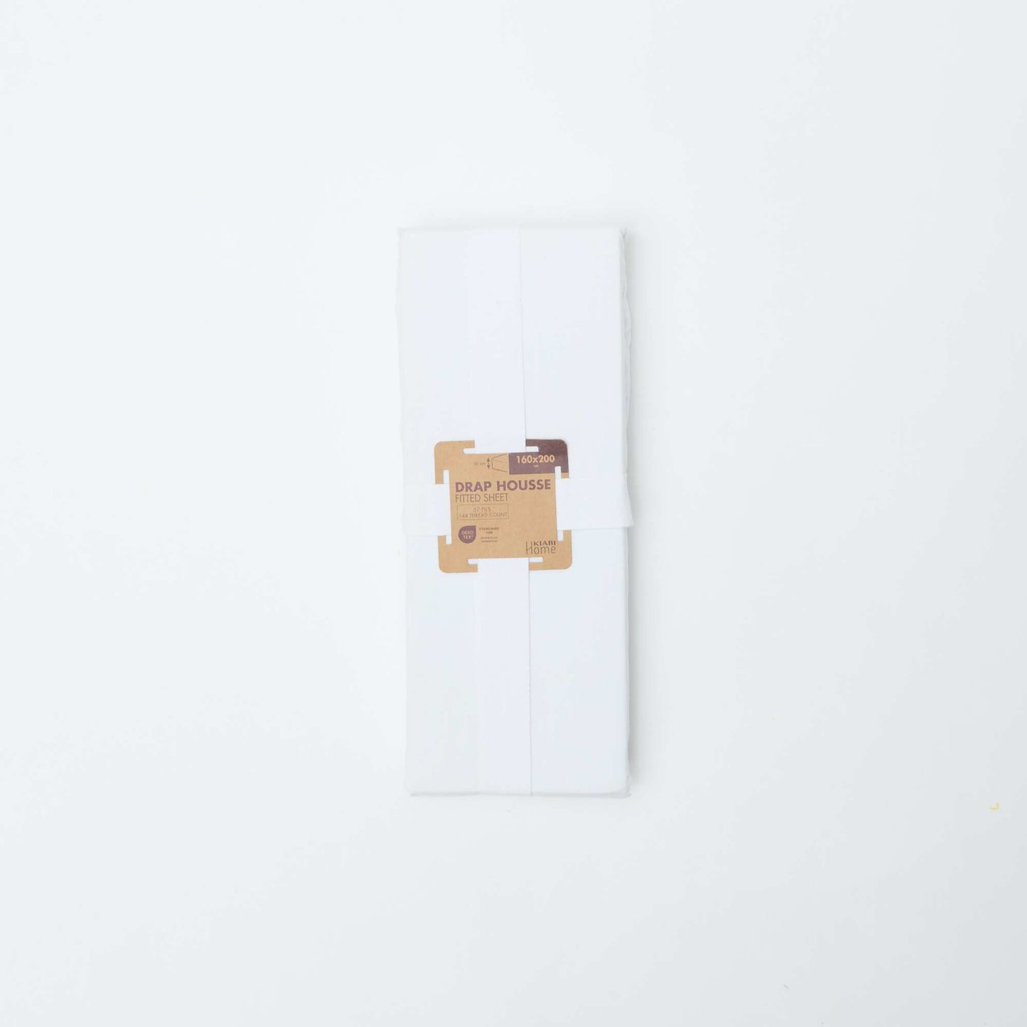 Cotton Fitted Sheet 160 x 200cm for Double Bed - Kiabi Home WHITE