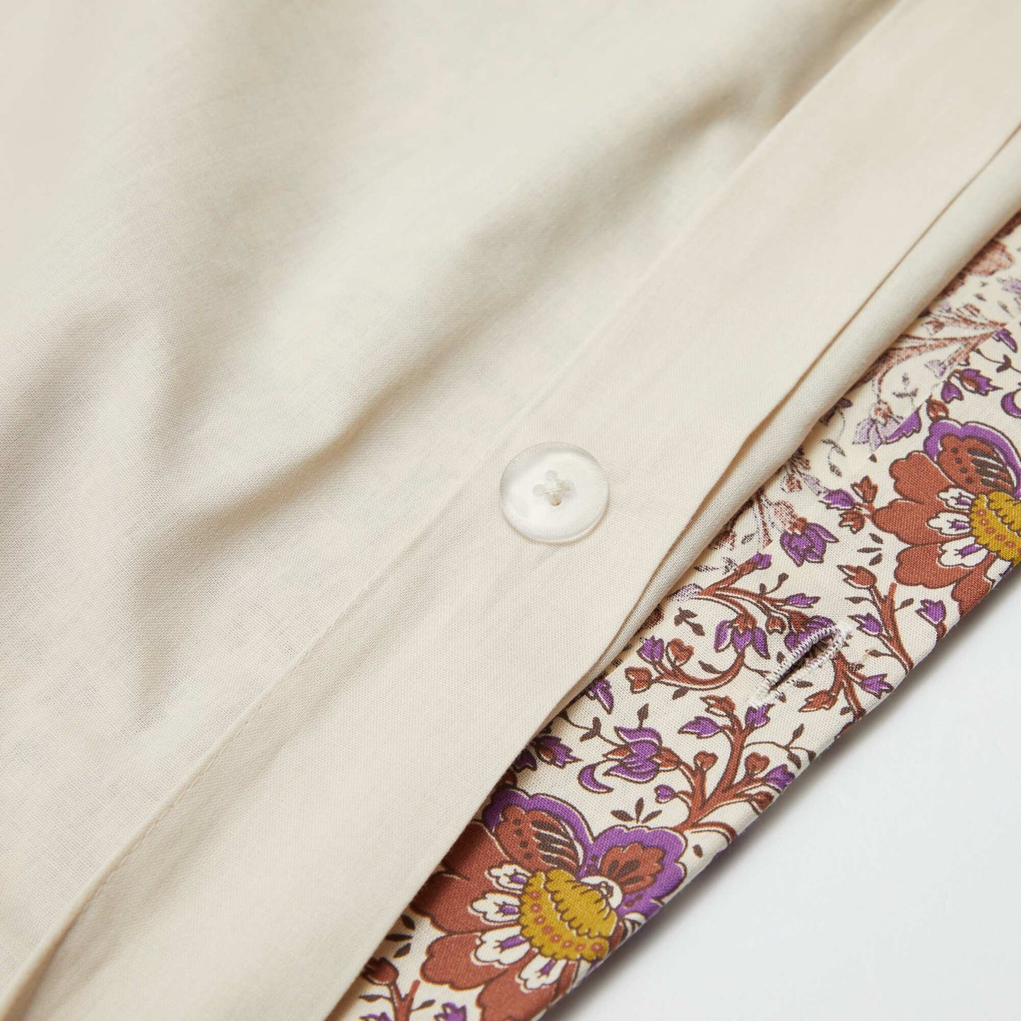 Single Duvet Cover Set 140 x 200cm  57-Thread Count Cotton - Kiabi Home BEIGE
