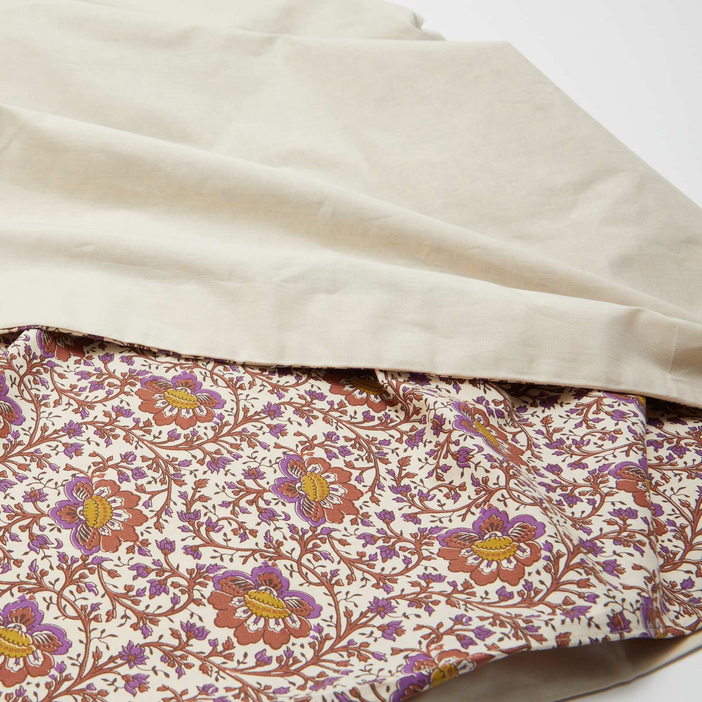 Single Duvet Cover Set 140 x 200cm  57-Thread Count Cotton - Kiabi Home BEIGE