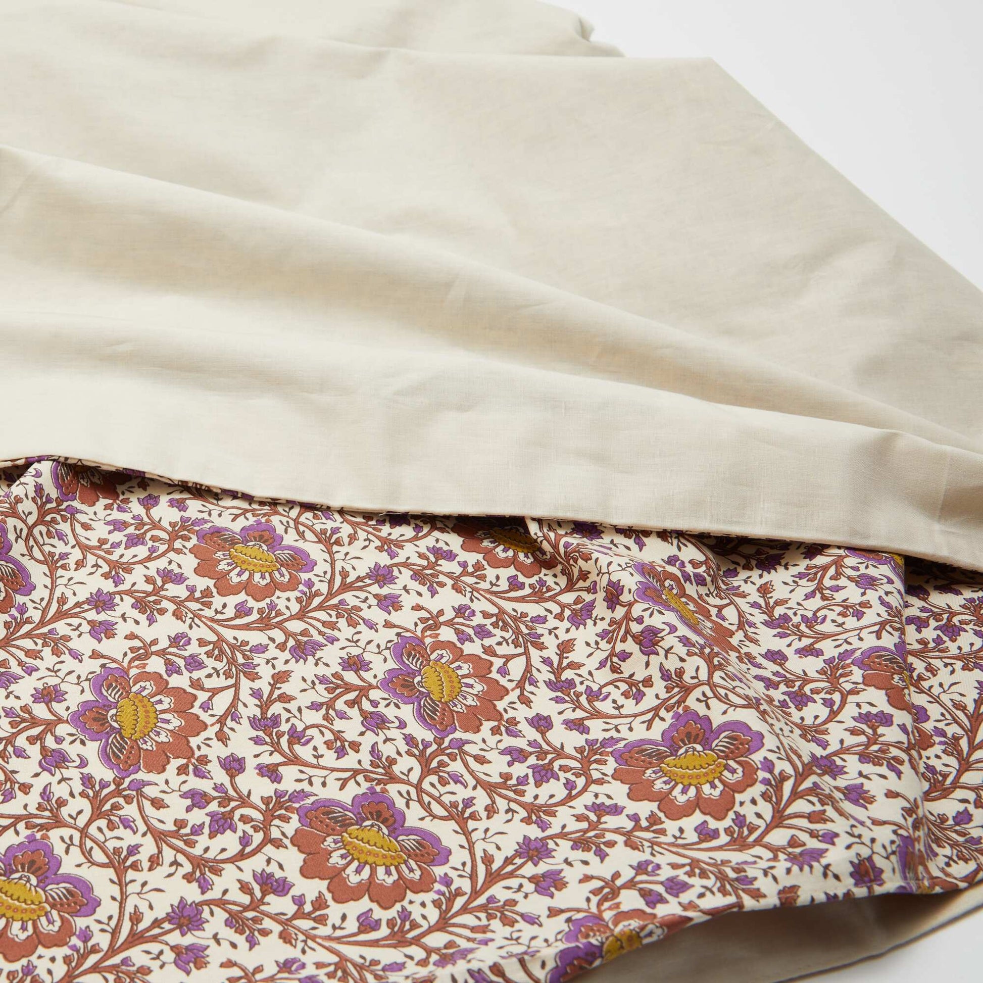 Single Duvet Cover Set 140 x 200cm  57-Thread Count Cotton - Kiabi Home BEIGE
