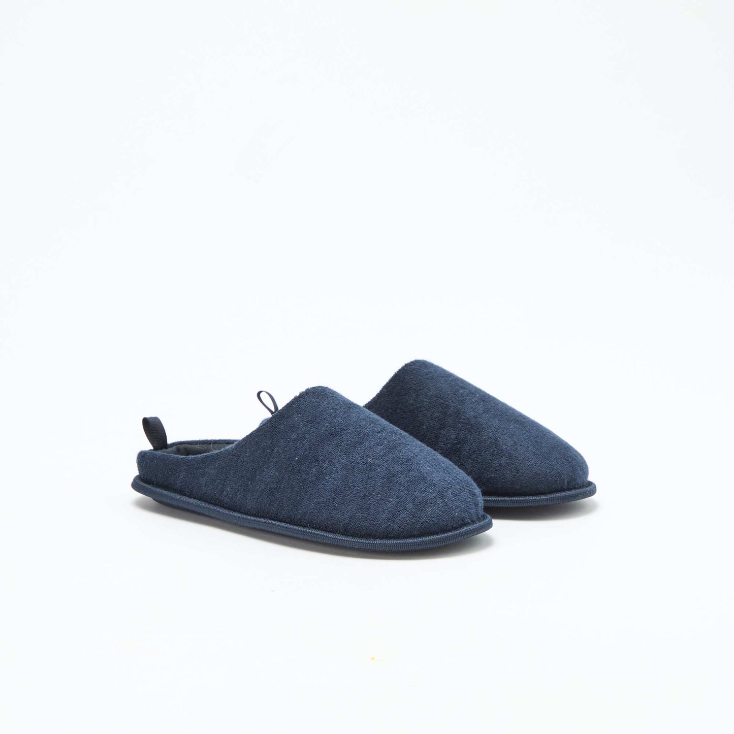 Bouclé knit mule slippers BLUE
