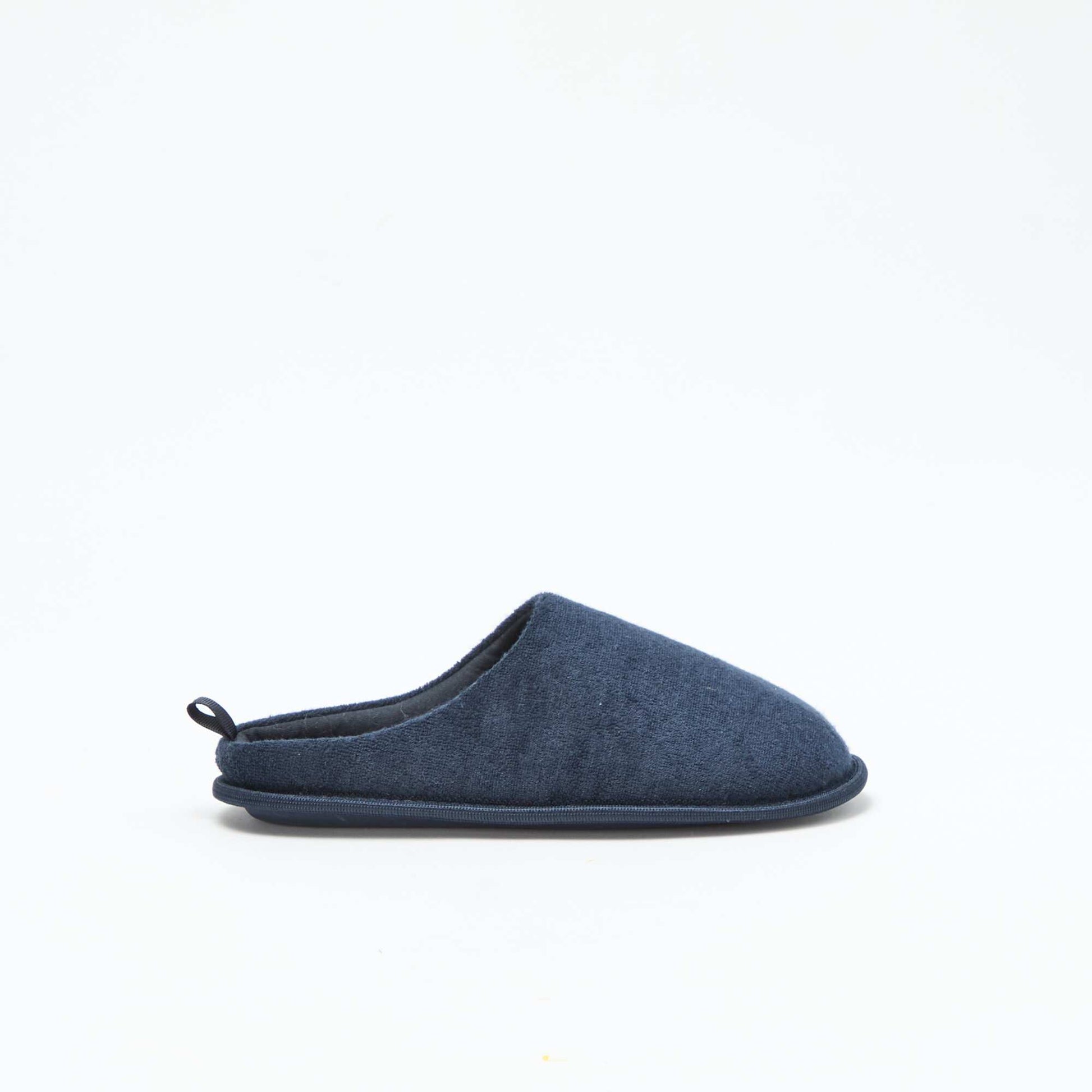 Bouclé knit mule slippers BLUE