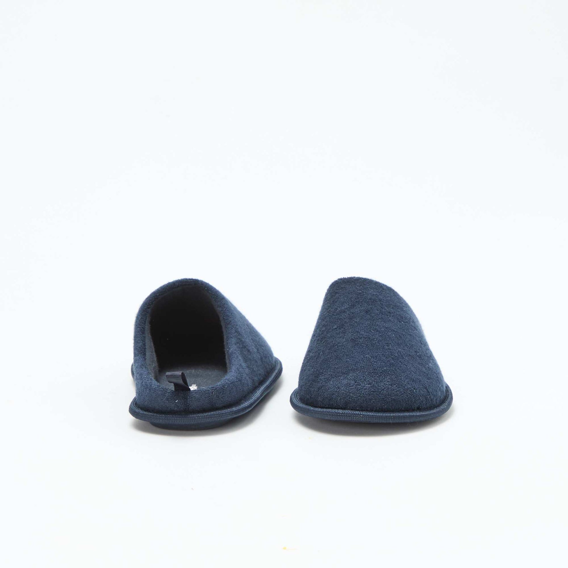 Bouclé knit mule slippers BLUE