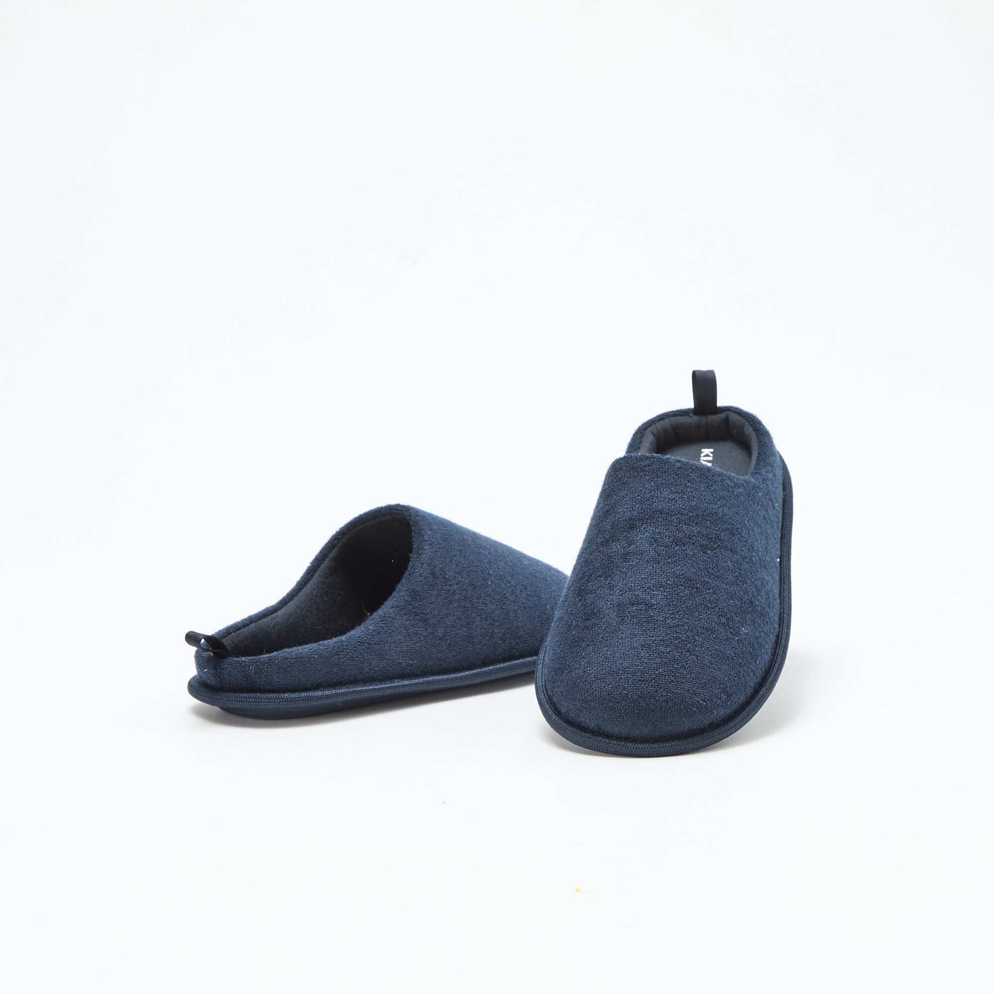 Bouclé knit mule slippers BLUE