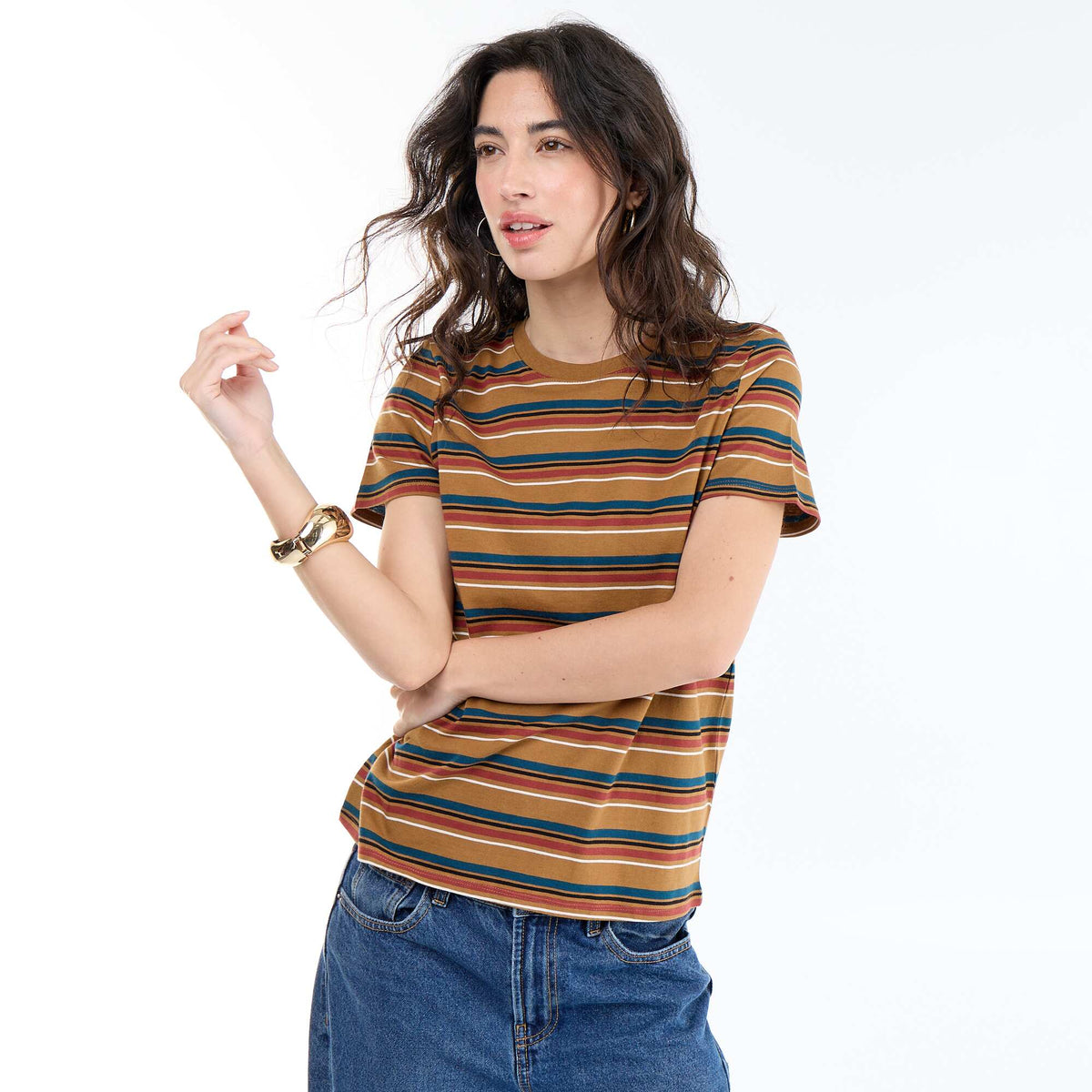 Bluzë me mëngë të shkurtra pambuku
