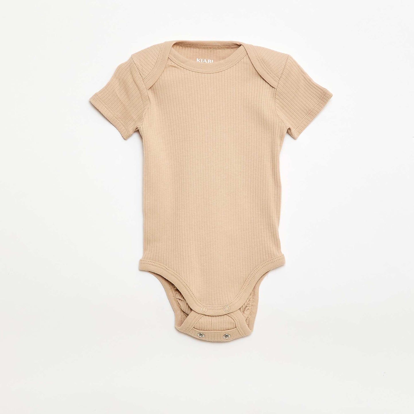 Plain knit grow-with-them bodysuits - Pack of 3 BEIGE