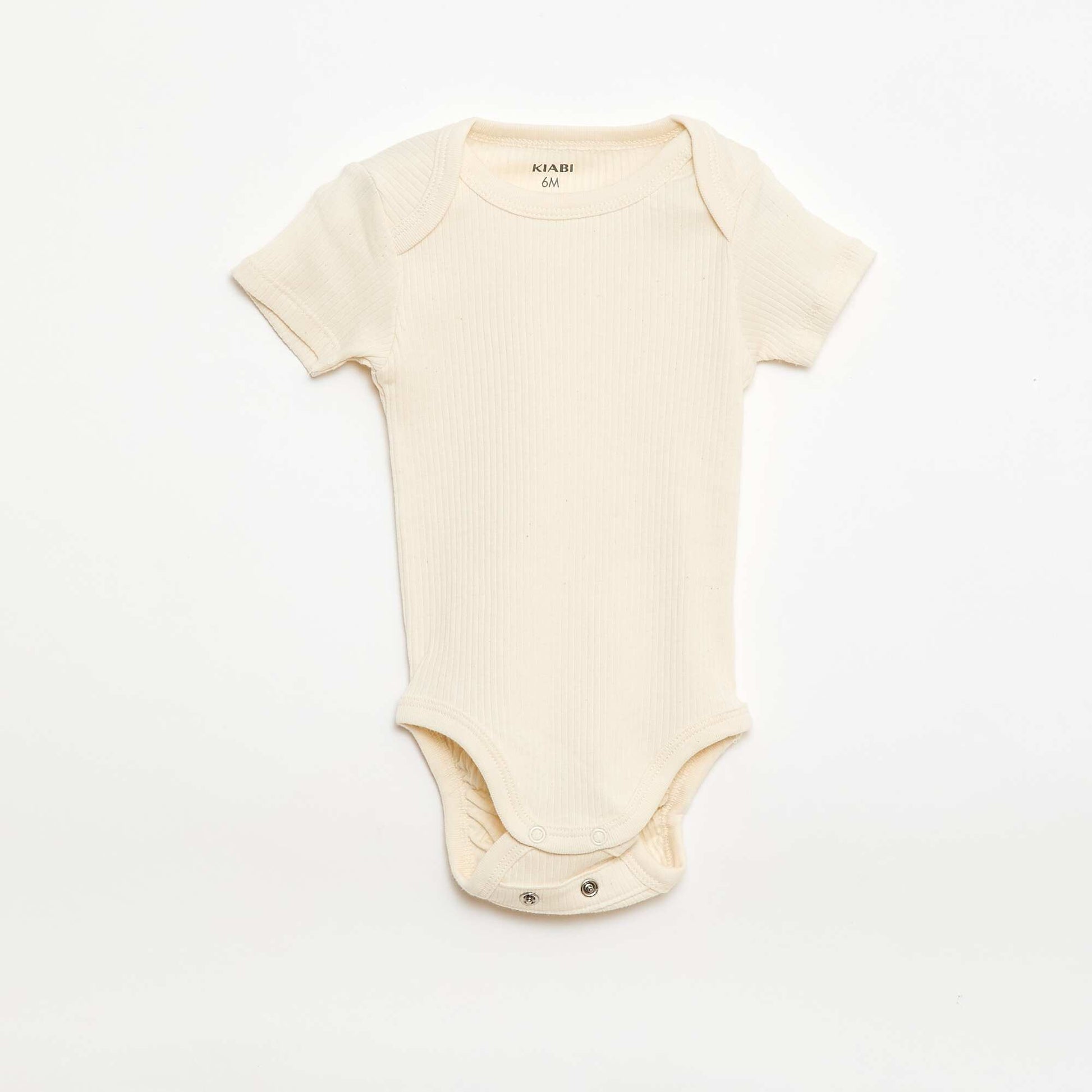 Plain knit grow-with-them bodysuits - Pack of 3 BEIGE