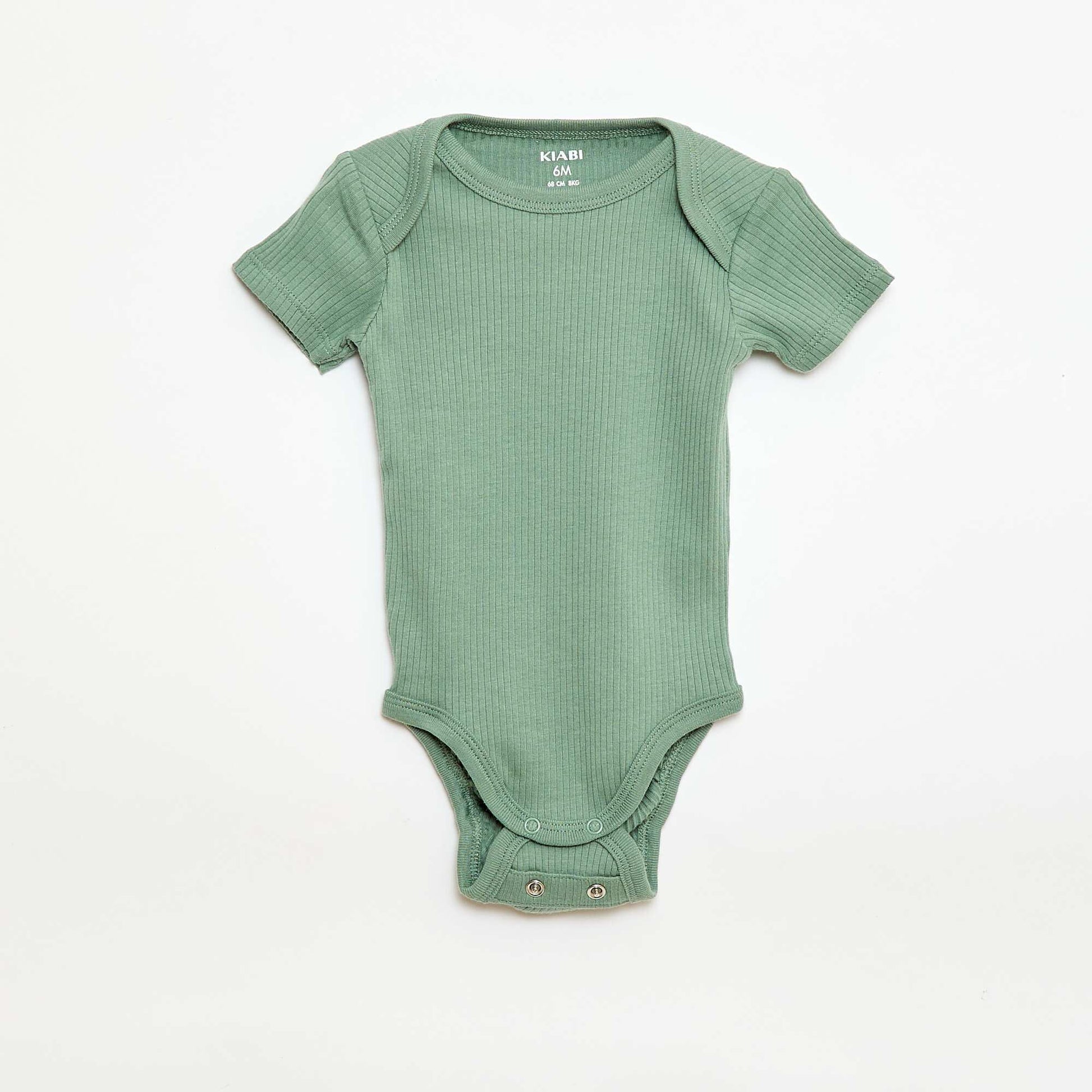 Plain knit grow-with-them bodysuits - Pack of 3 GREEN