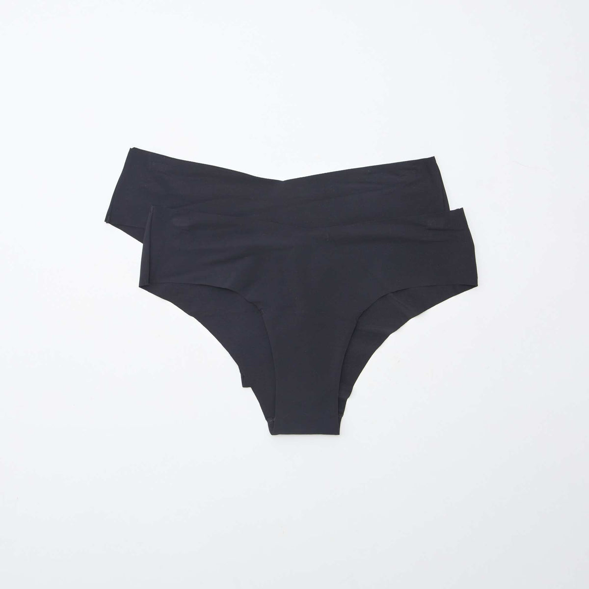 2-Pack Invisible Microfiber Shorties BLACK