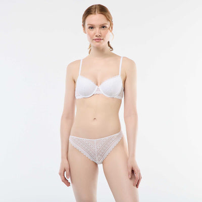 Lace thong WHITE