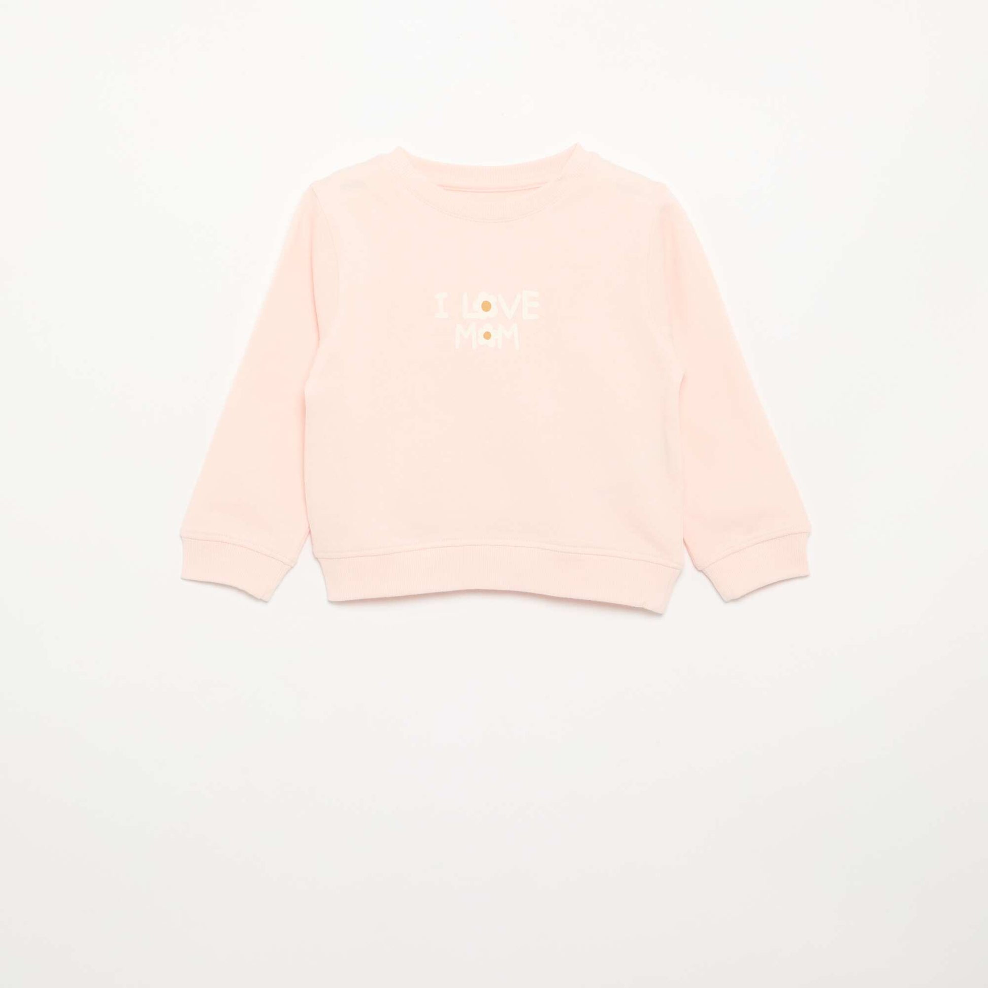 Long-sleeved sweatshirt with print PINK