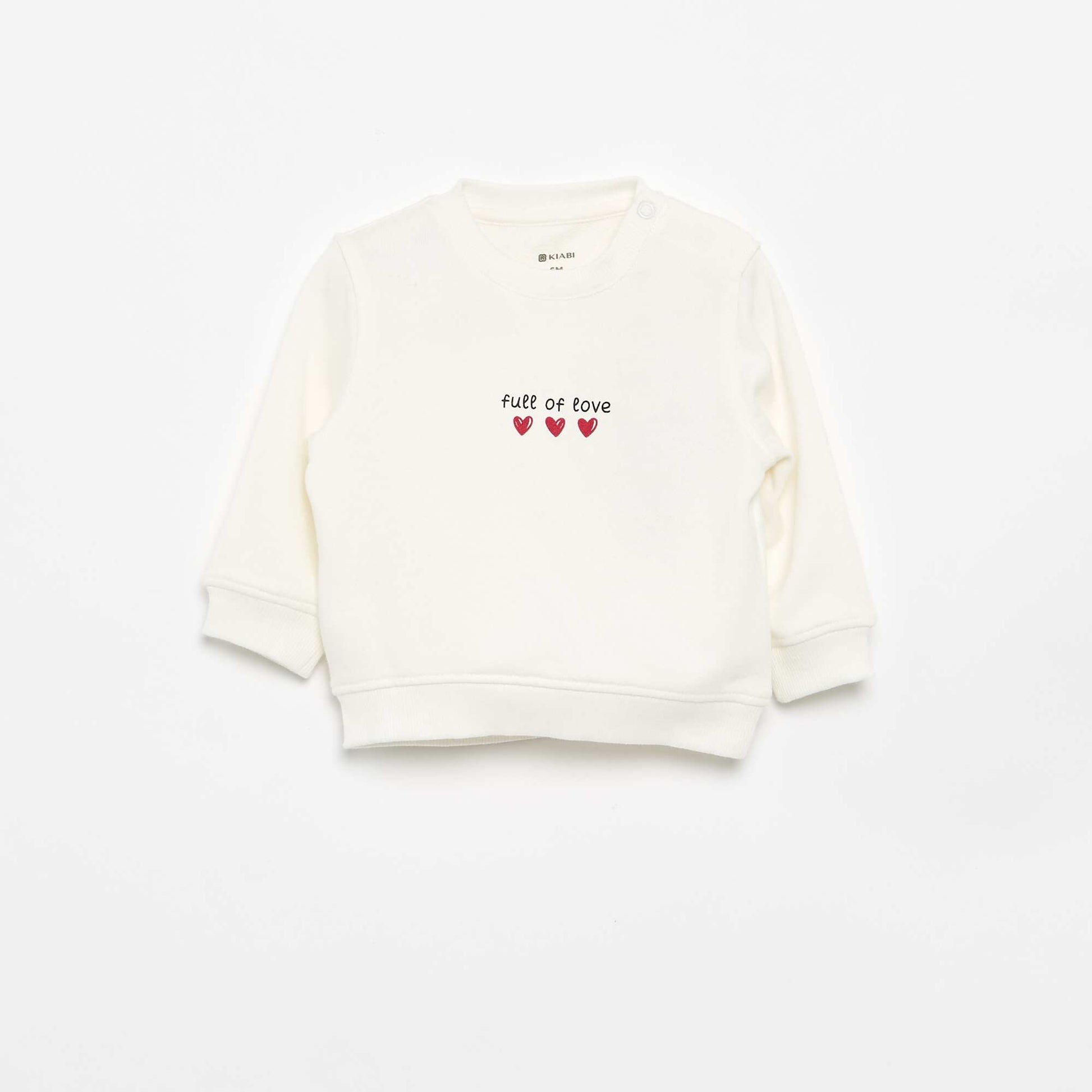 Long-sleeved sweatshirt with print WHITE