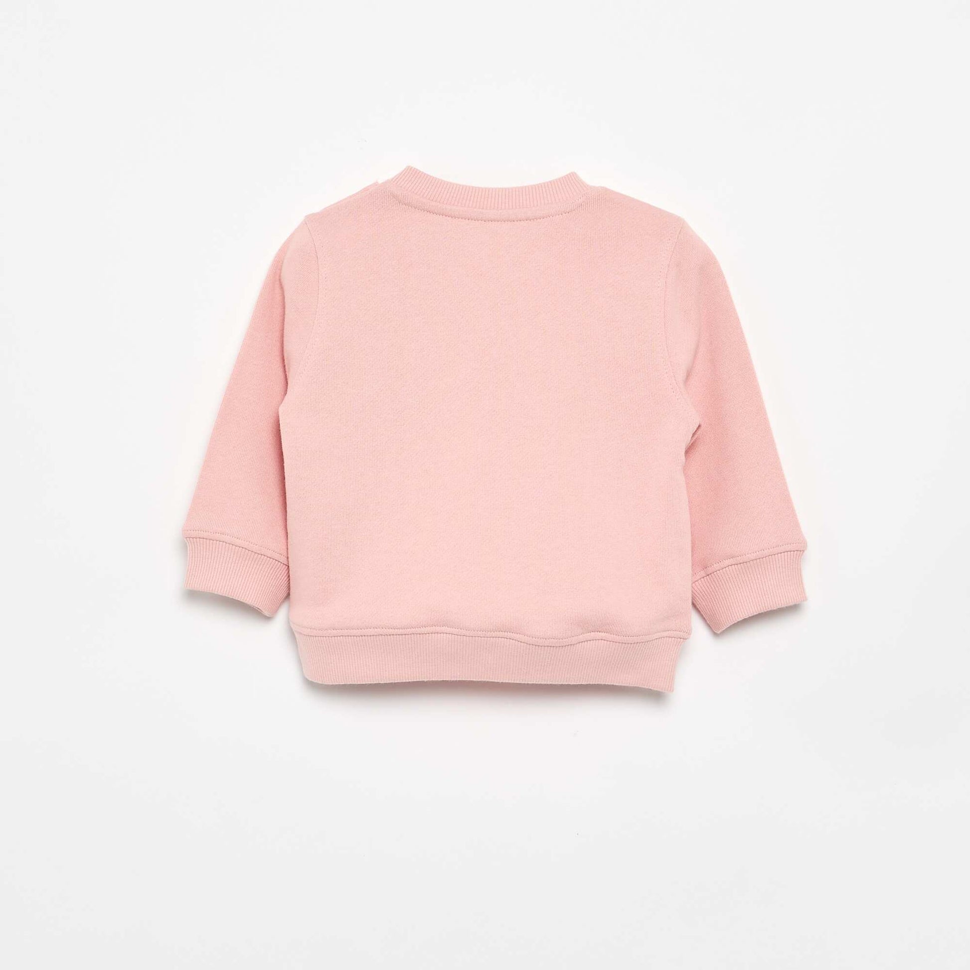Long-sleeved sweatshirt with print PINK