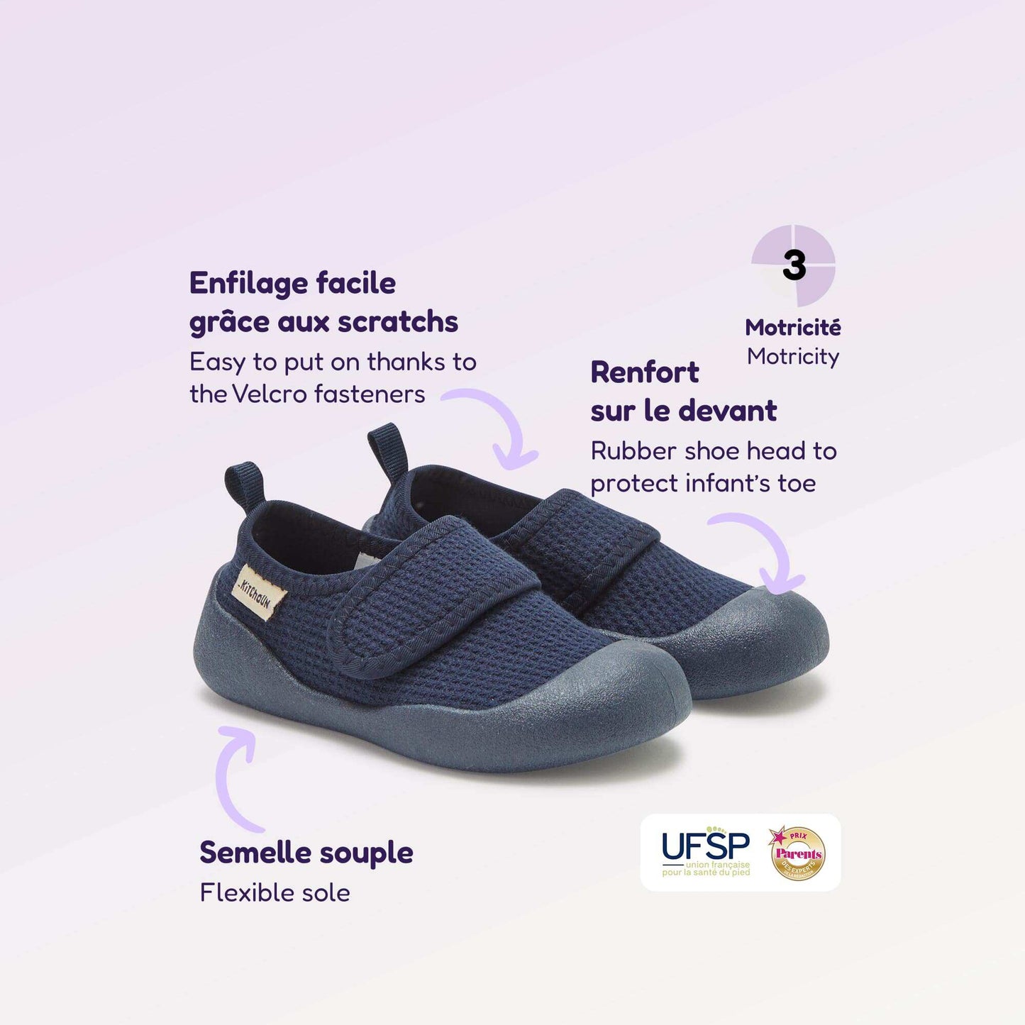 First Steps Motor Skill Slippers - Kitchoun BLUE