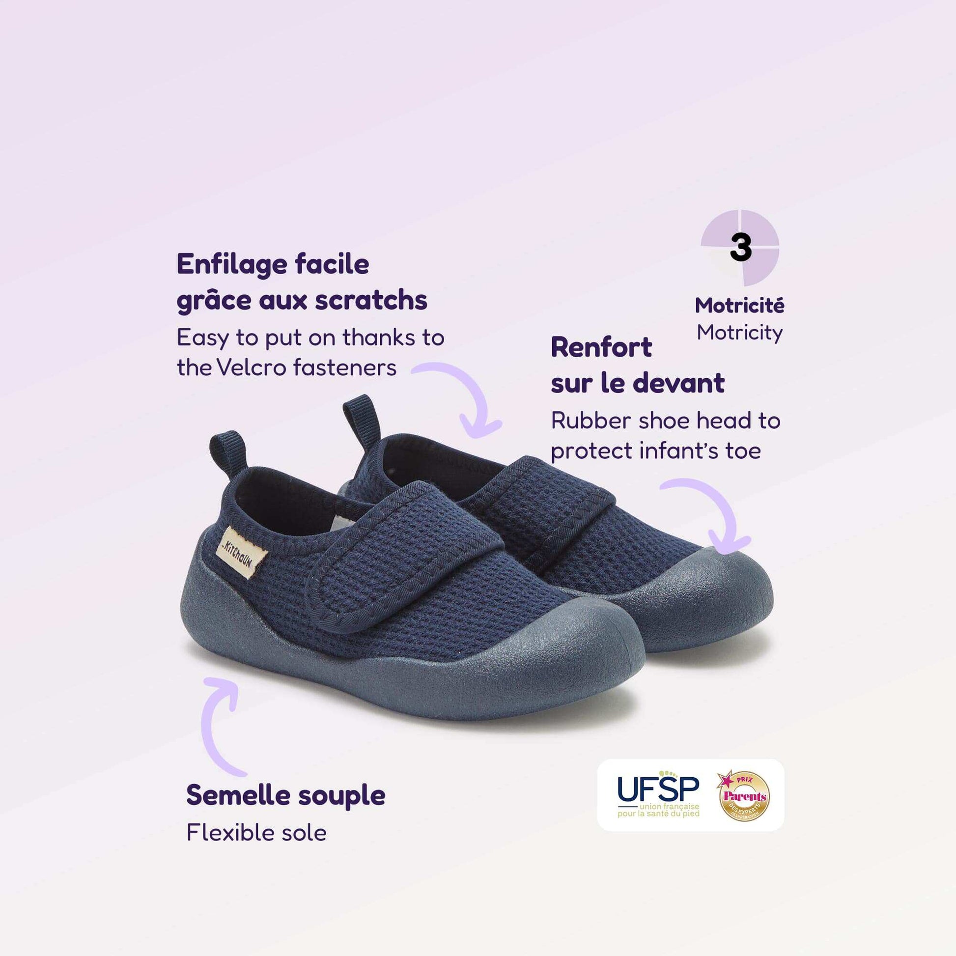 First Steps Motor Skill Slippers - Kitchoun BLUE