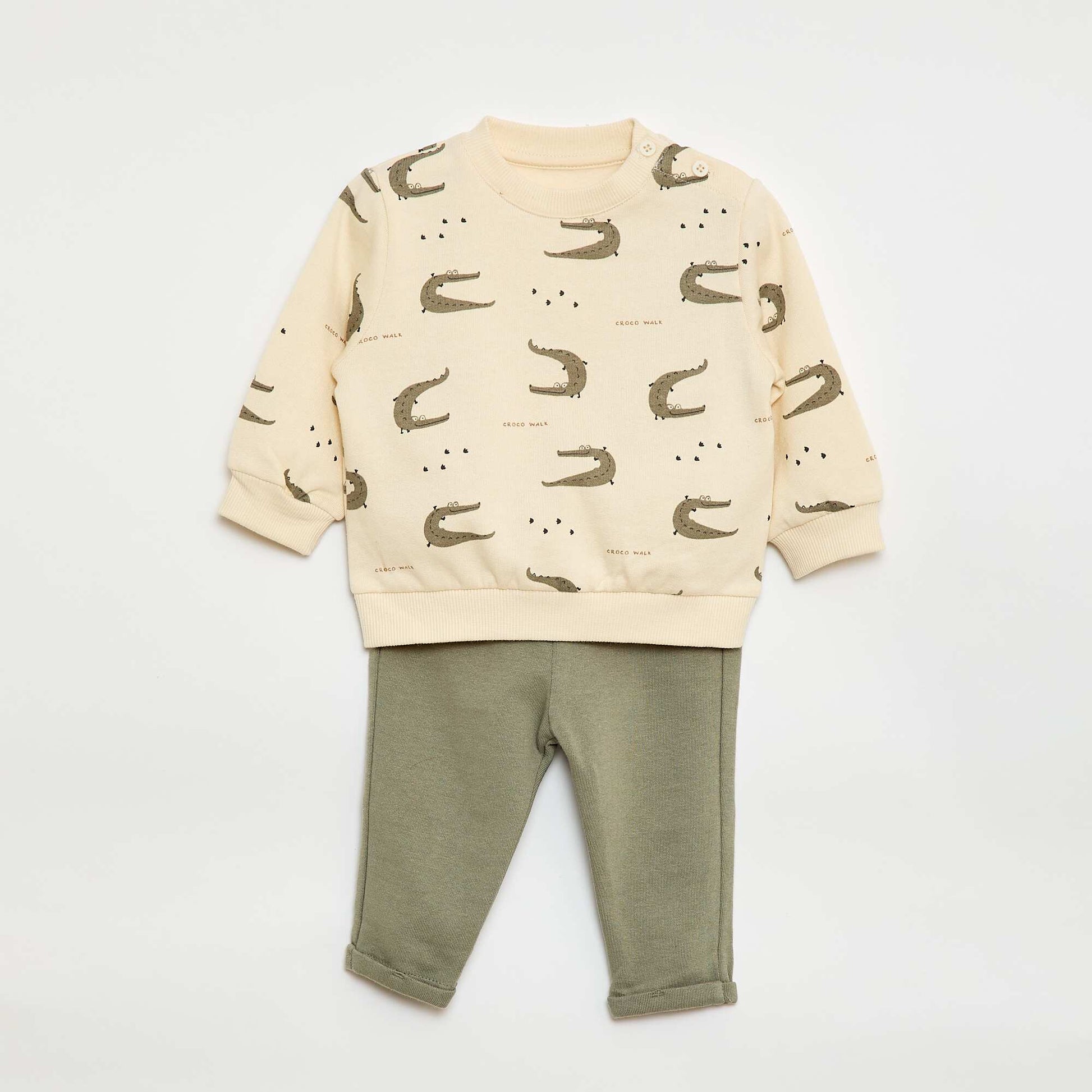 2-piece sweatshirt + trousers set WHITE