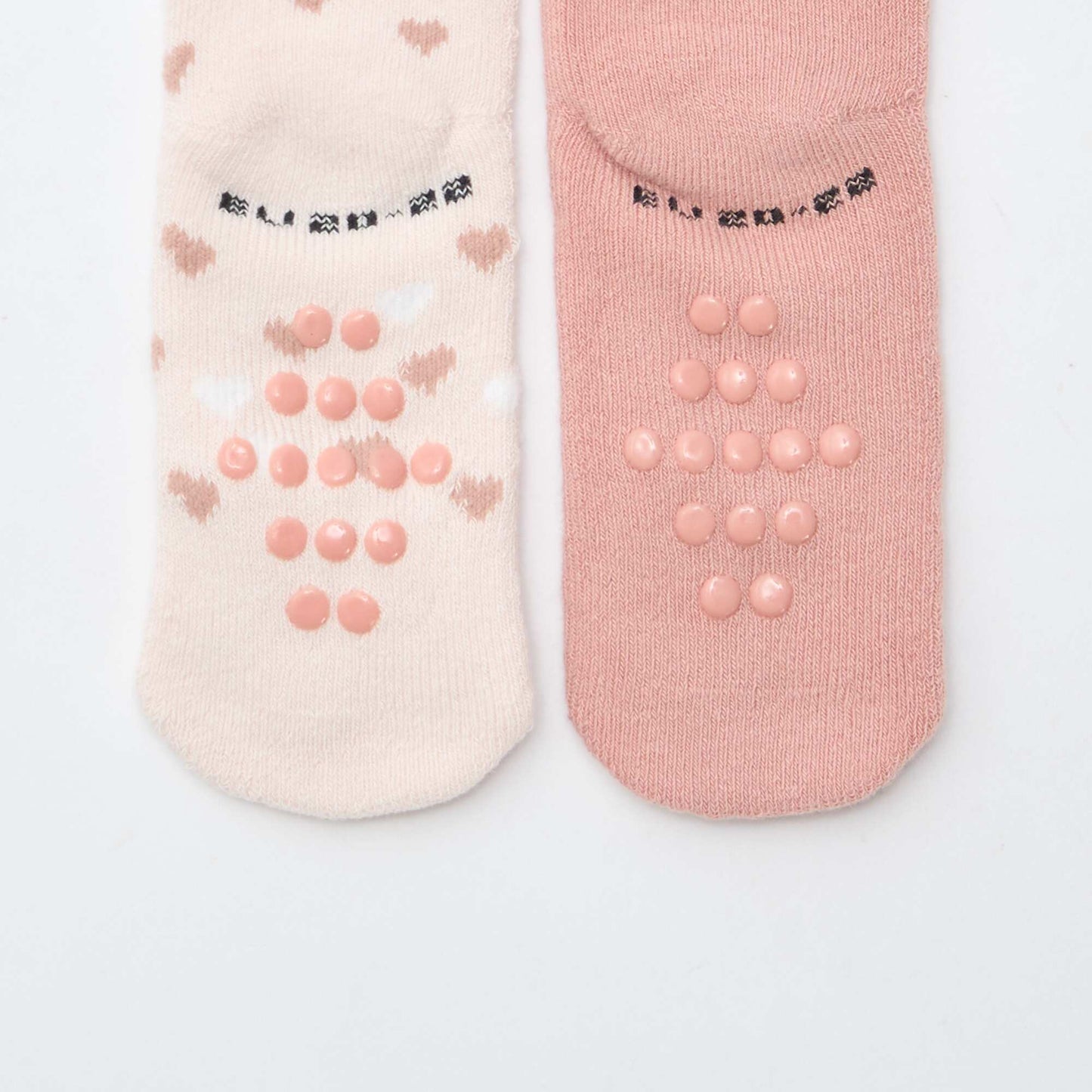 Pair of non-slip novelty socks PINK