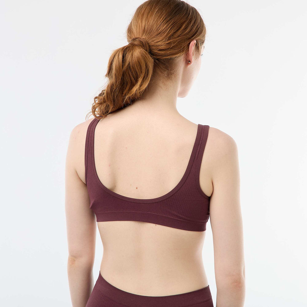 Pack of 2 seamless ribbed bralettes PINK
