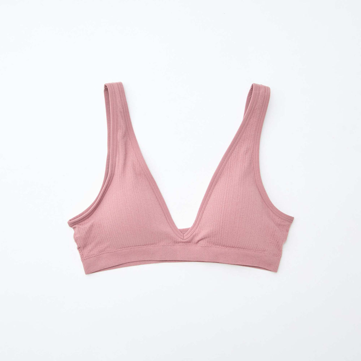 Pack of 2 seamless ribbed bralettes PINK