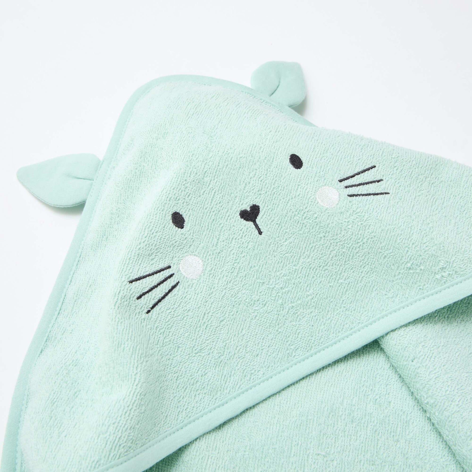 Animal Ear Terry Bath Cape BLUE