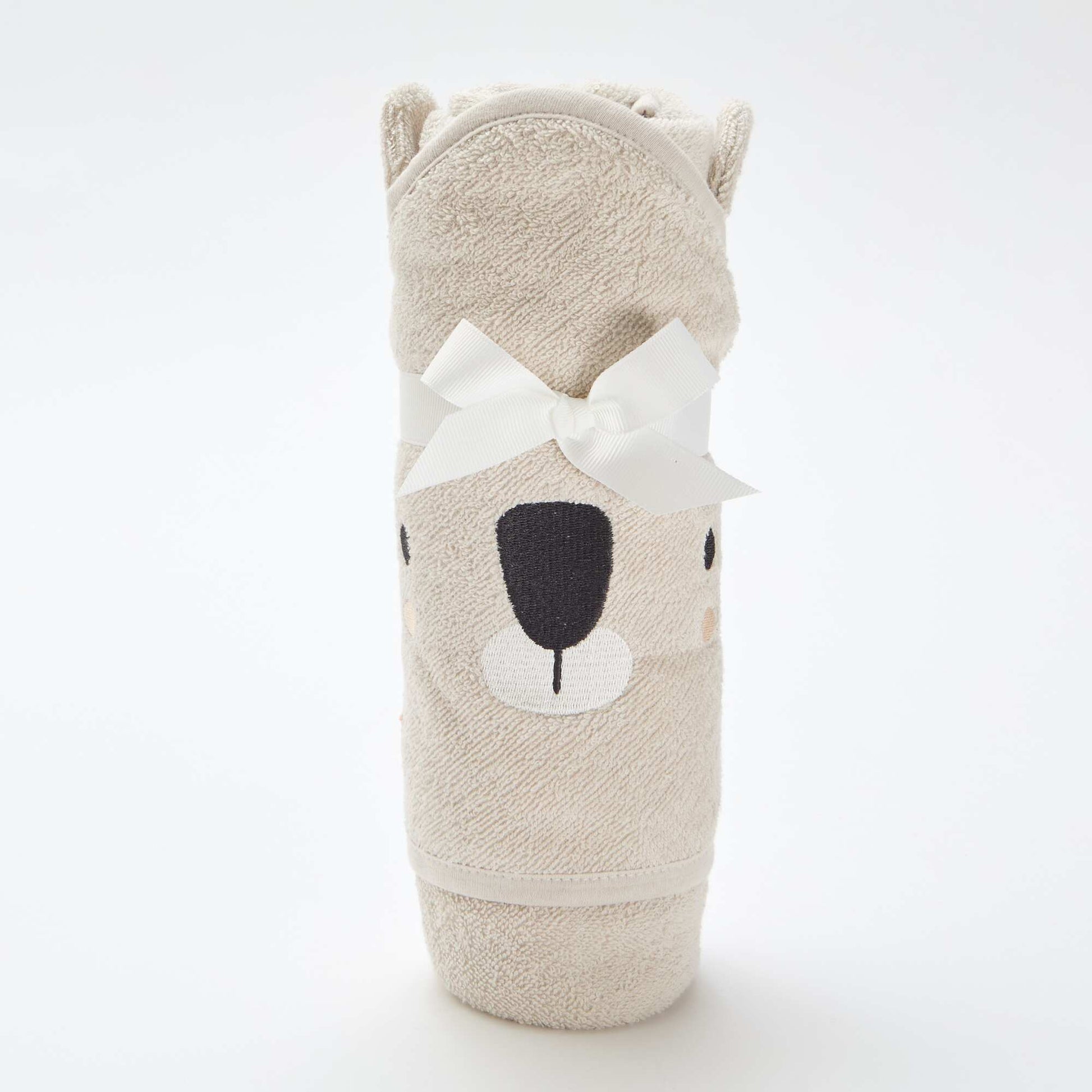 Animal Ear Terry Bath Cape GREY
