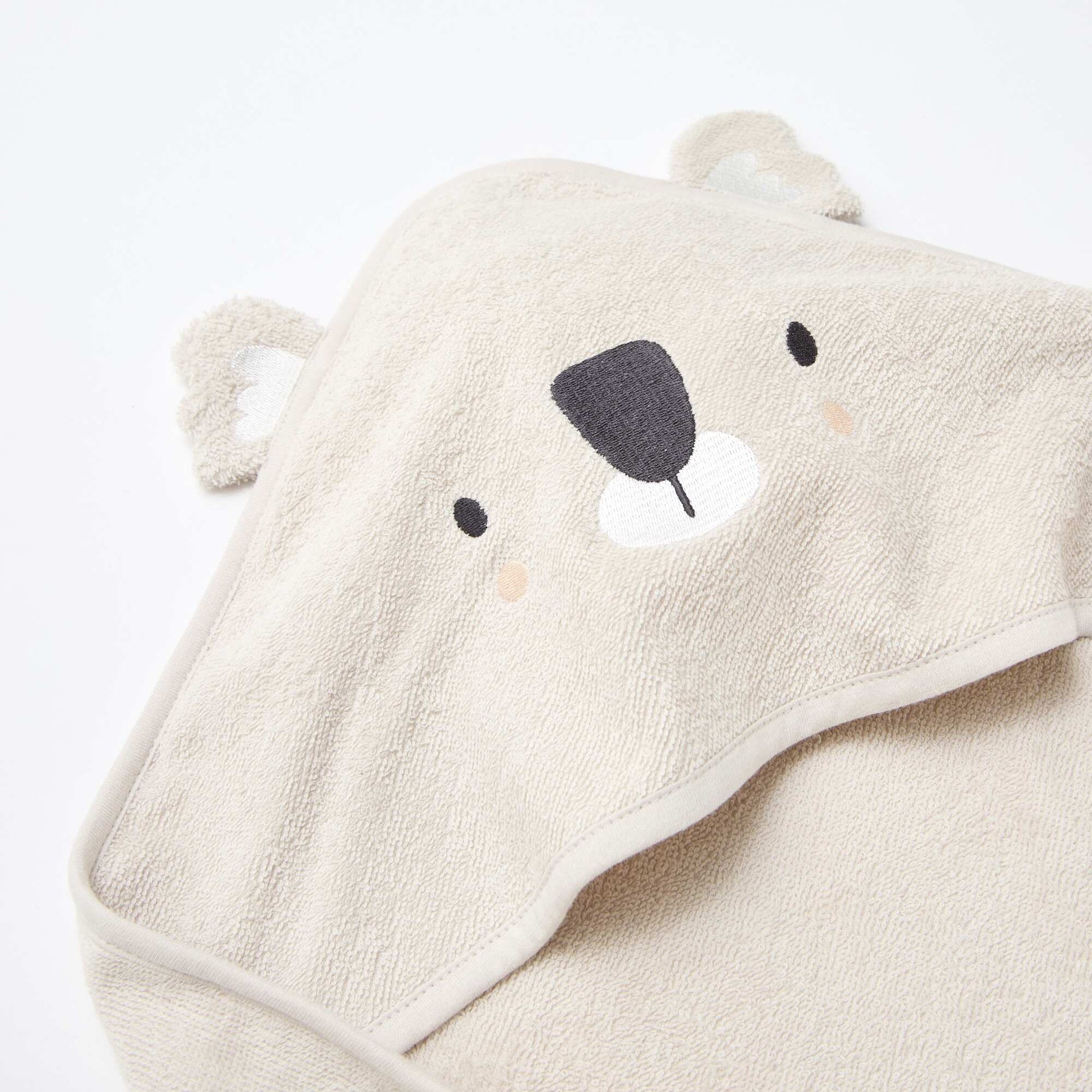 Animal Ear Terry Bath Cape GREY