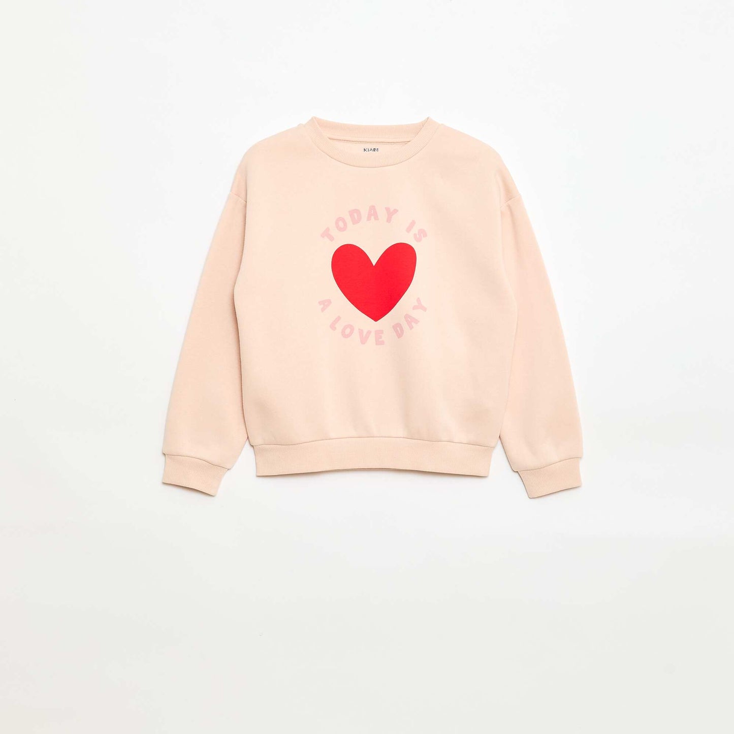 Long-sleeved sweatshirt with print PINK