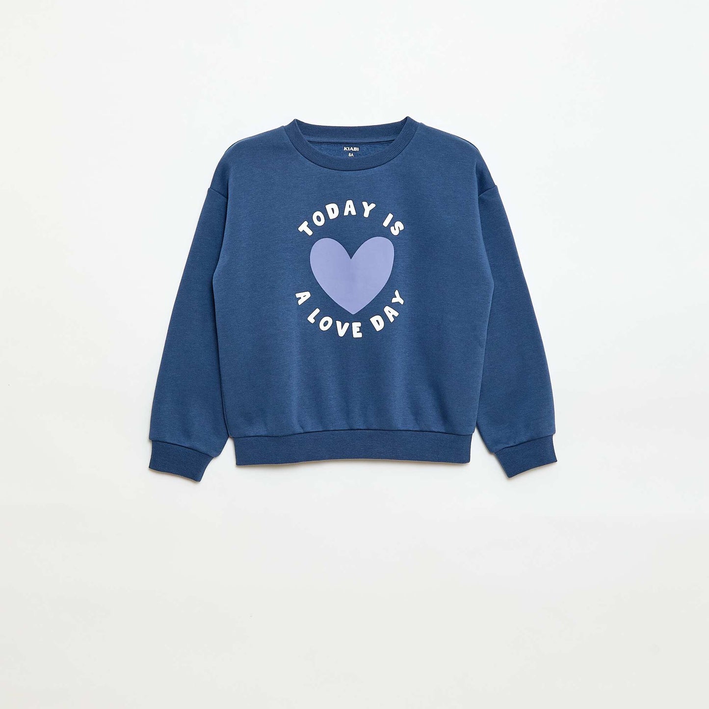 Long-sleeved sweatshirt with print BLUE