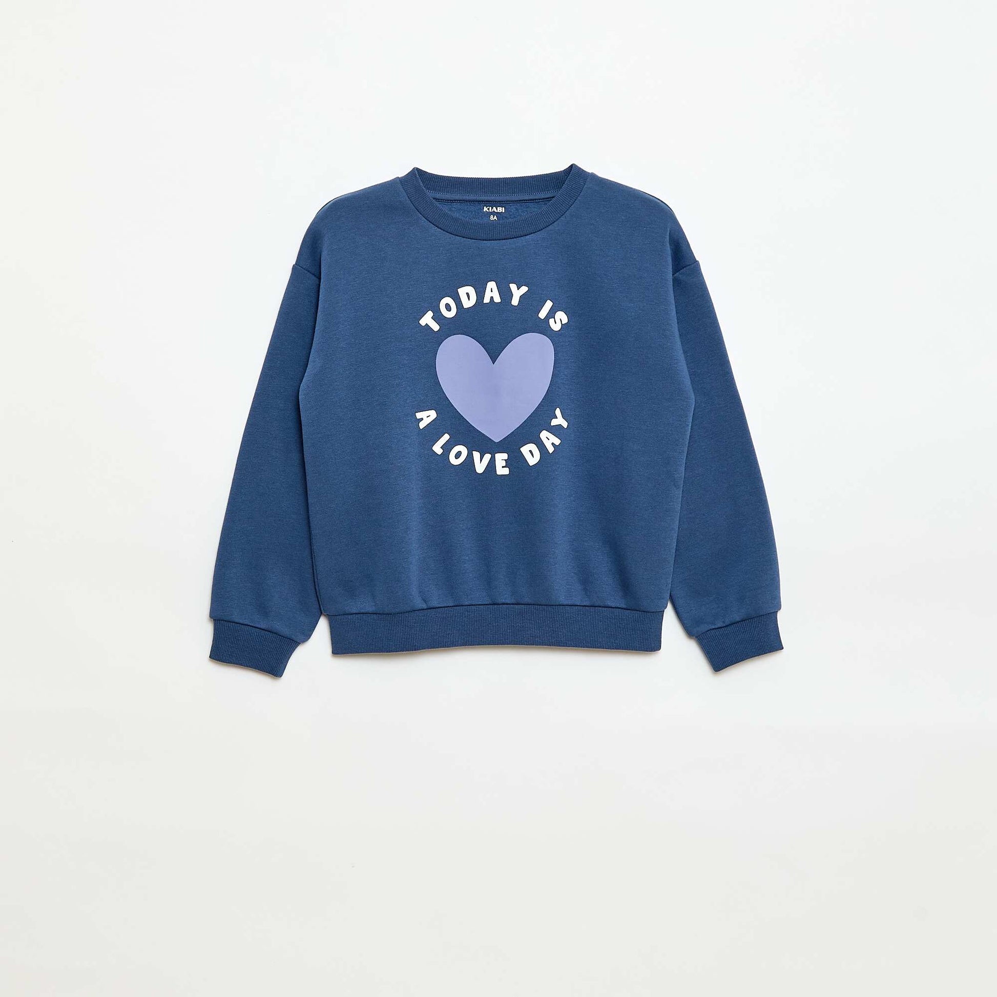 Long-sleeved sweatshirt with print BLUE