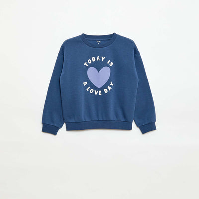 Long-sleeved sweatshirt with print BLUE