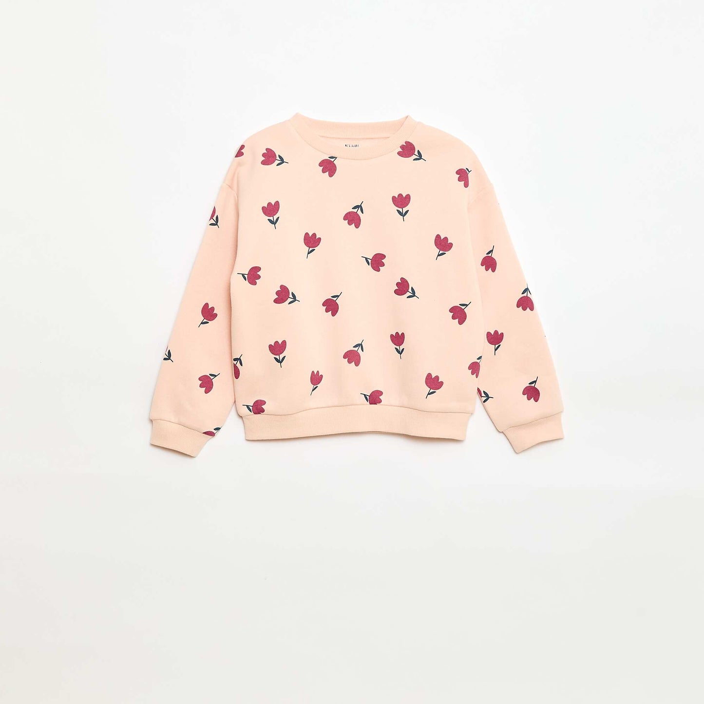 Long-sleeved sweatshirt with print PINK