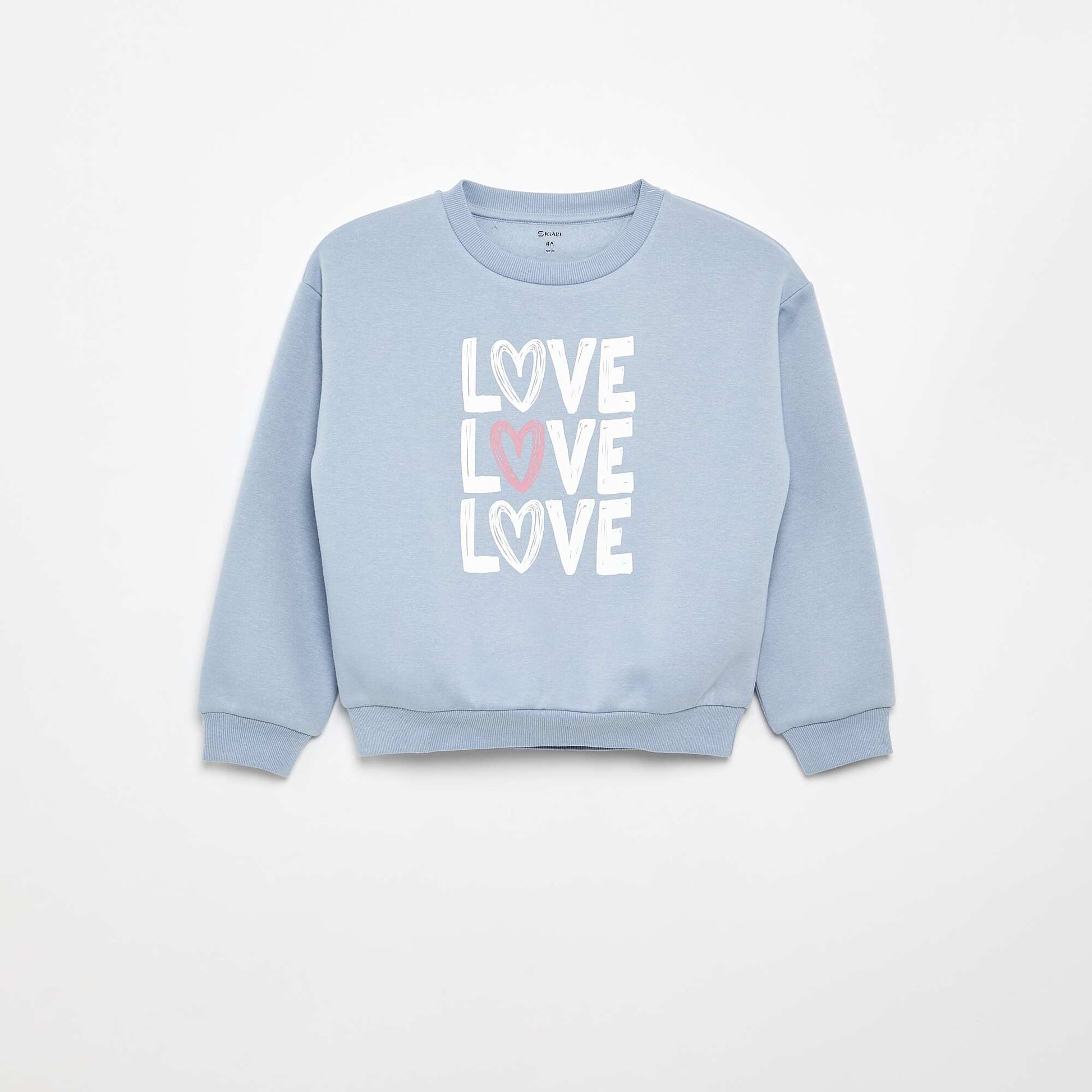 Long-sleeved sweatshirt with print BLUE