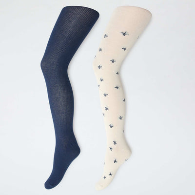 2-Pack of 'Knot' Tights BLACK