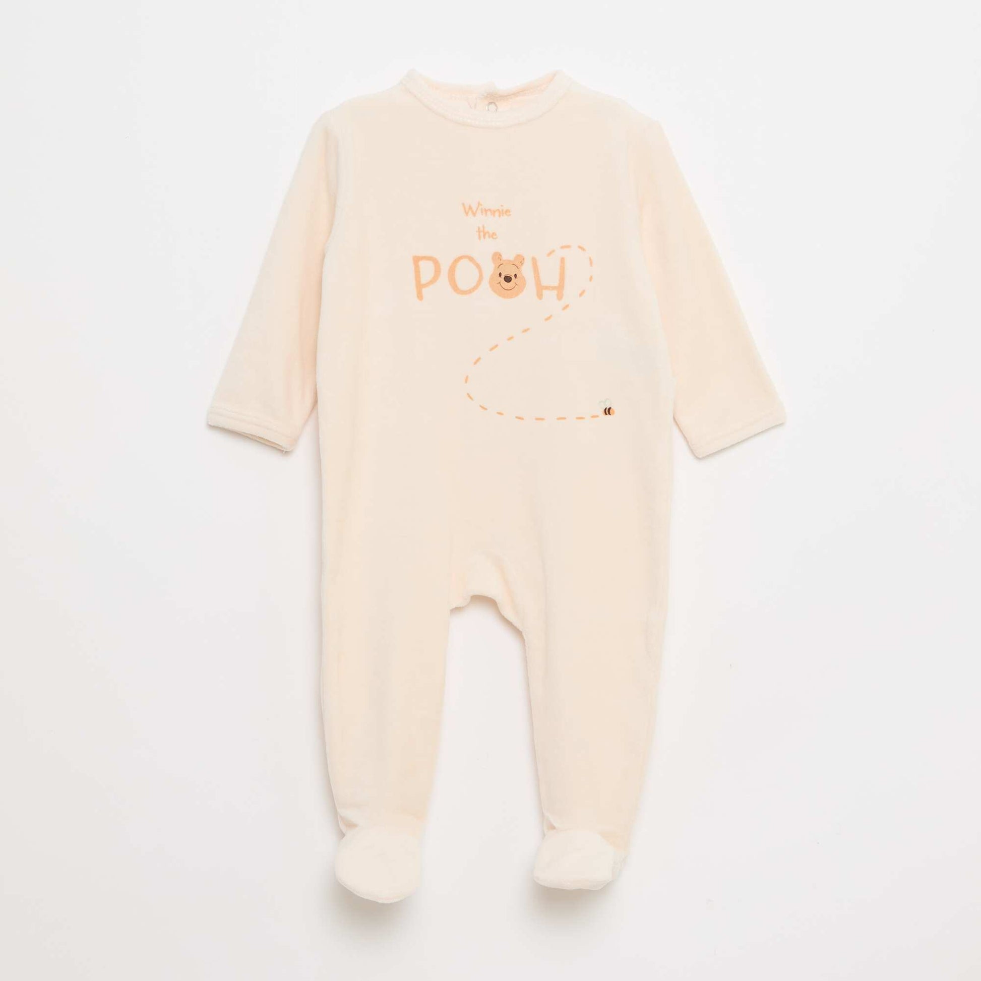 Winnie' Velvet Sleepsuit WHITE