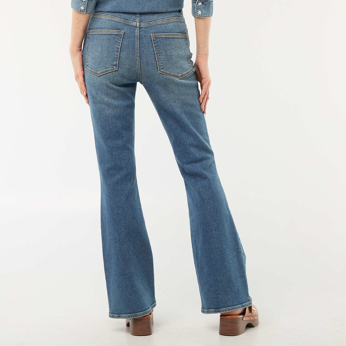 High-Waist Flare/Bootcut Jeans BLUE