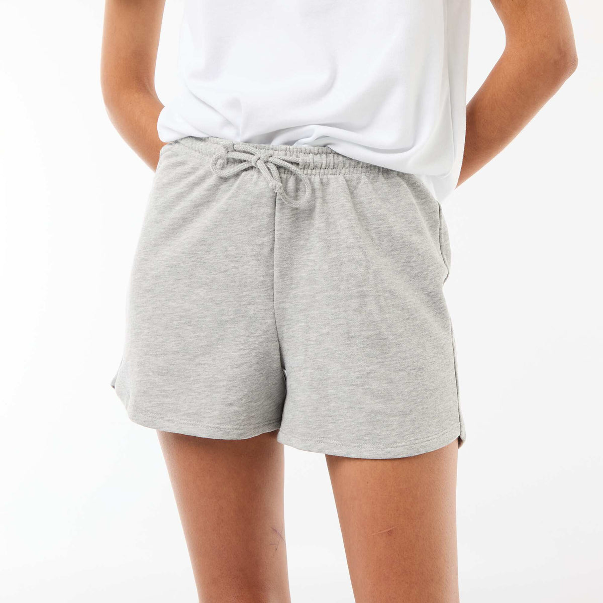 Pantalallona shumë të shkurtra pambuku të thjeshta me lidhëse GRY