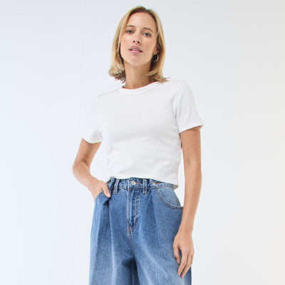 Essential Crop Top Tee WHITE