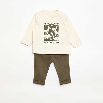 T-shirt + Pants Set - 2 pieces BEIGE